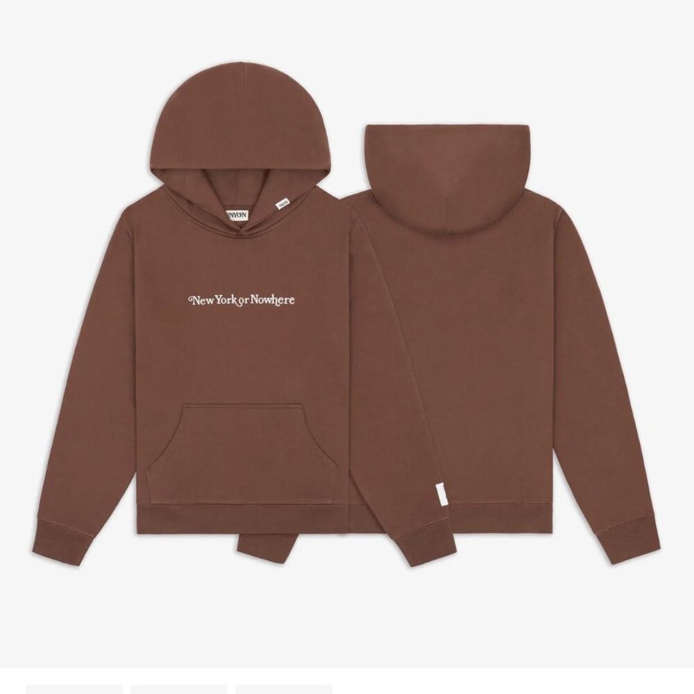 New York or No Where Brown Signature Hoodie